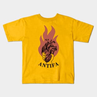 ANTIFA HEART Kids T-Shirt